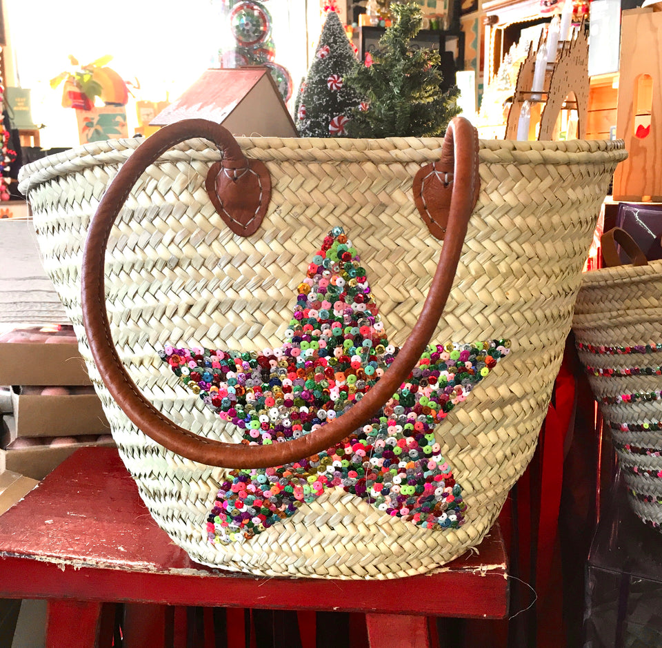 Tote bag with beaded Star 