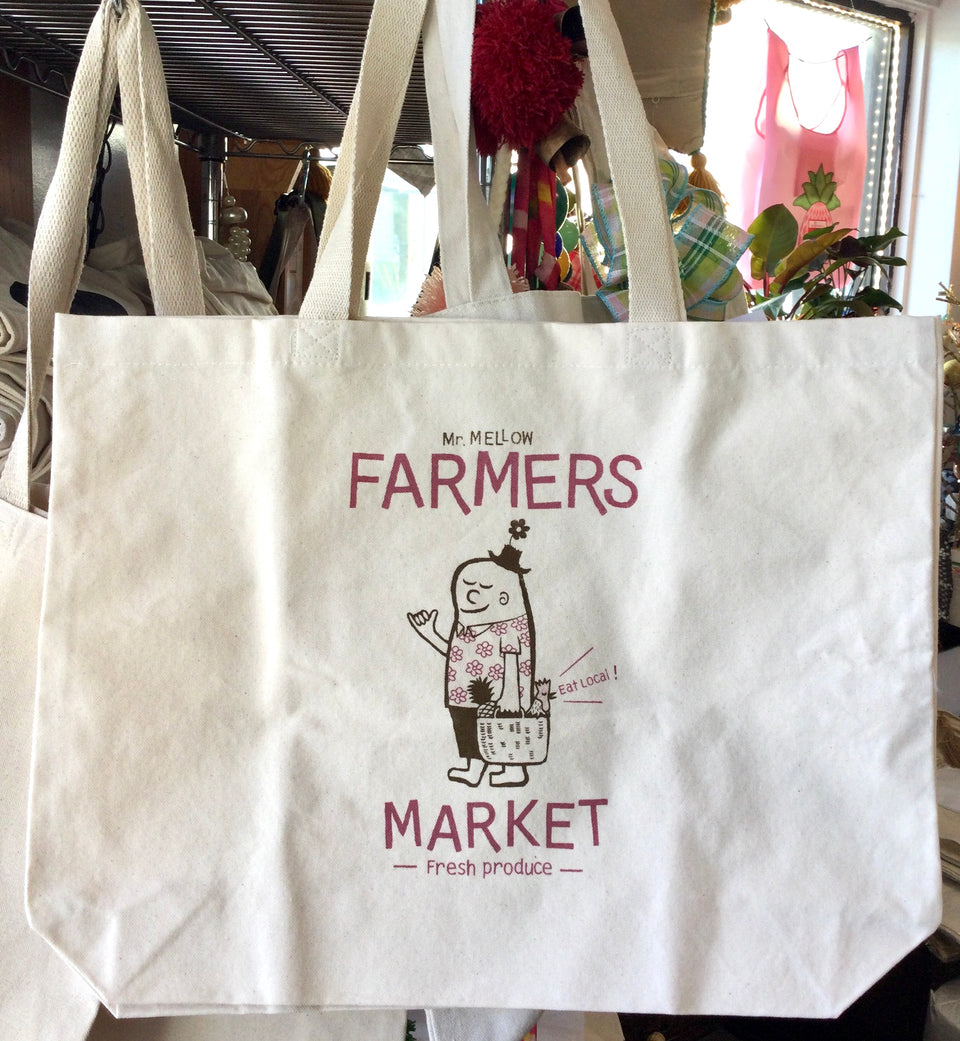 Wimini canvas tote hanging up - Farmer’s Market