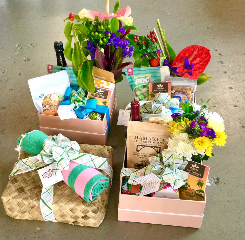 Examples of the types of products that can be included in the gift baskets