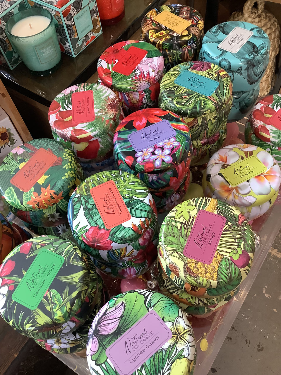 Assortment of Bamboo Island candles