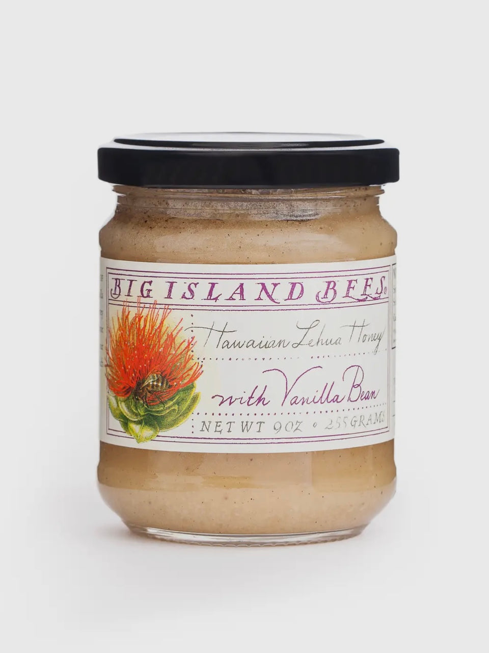 Shows jar of honey on white background