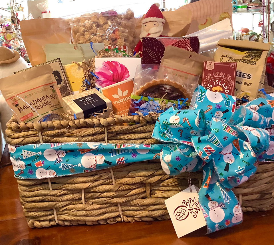 Office snack Basket example of the types of items we can include in your gift