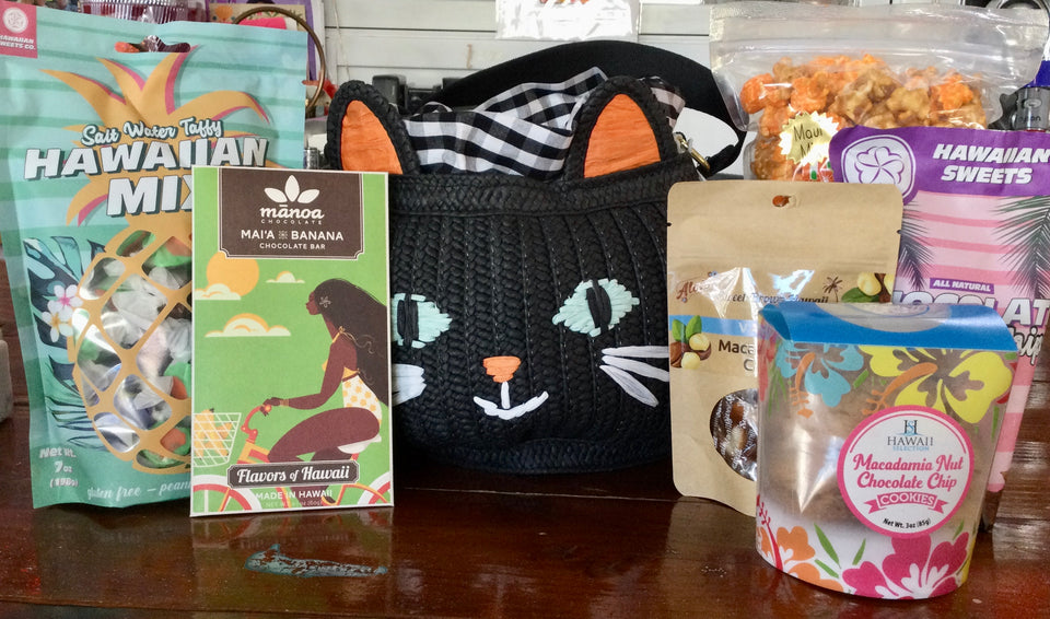 Treats with the Black Cat Basket