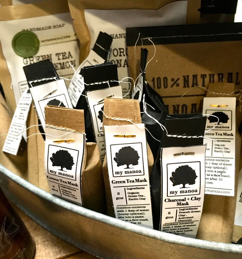 shoows several masks in a bowl at our store
