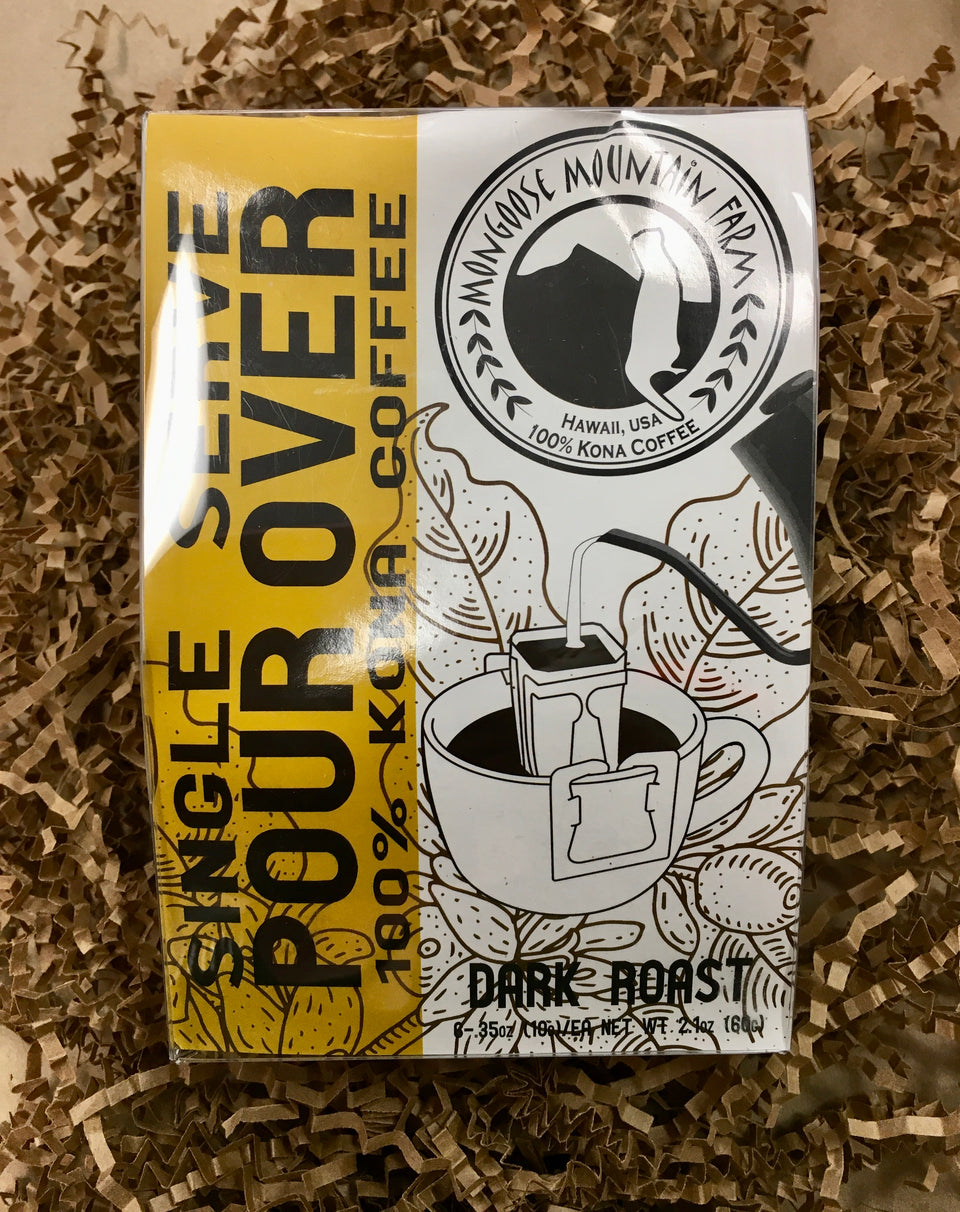 Close up package of Pour over Coffee