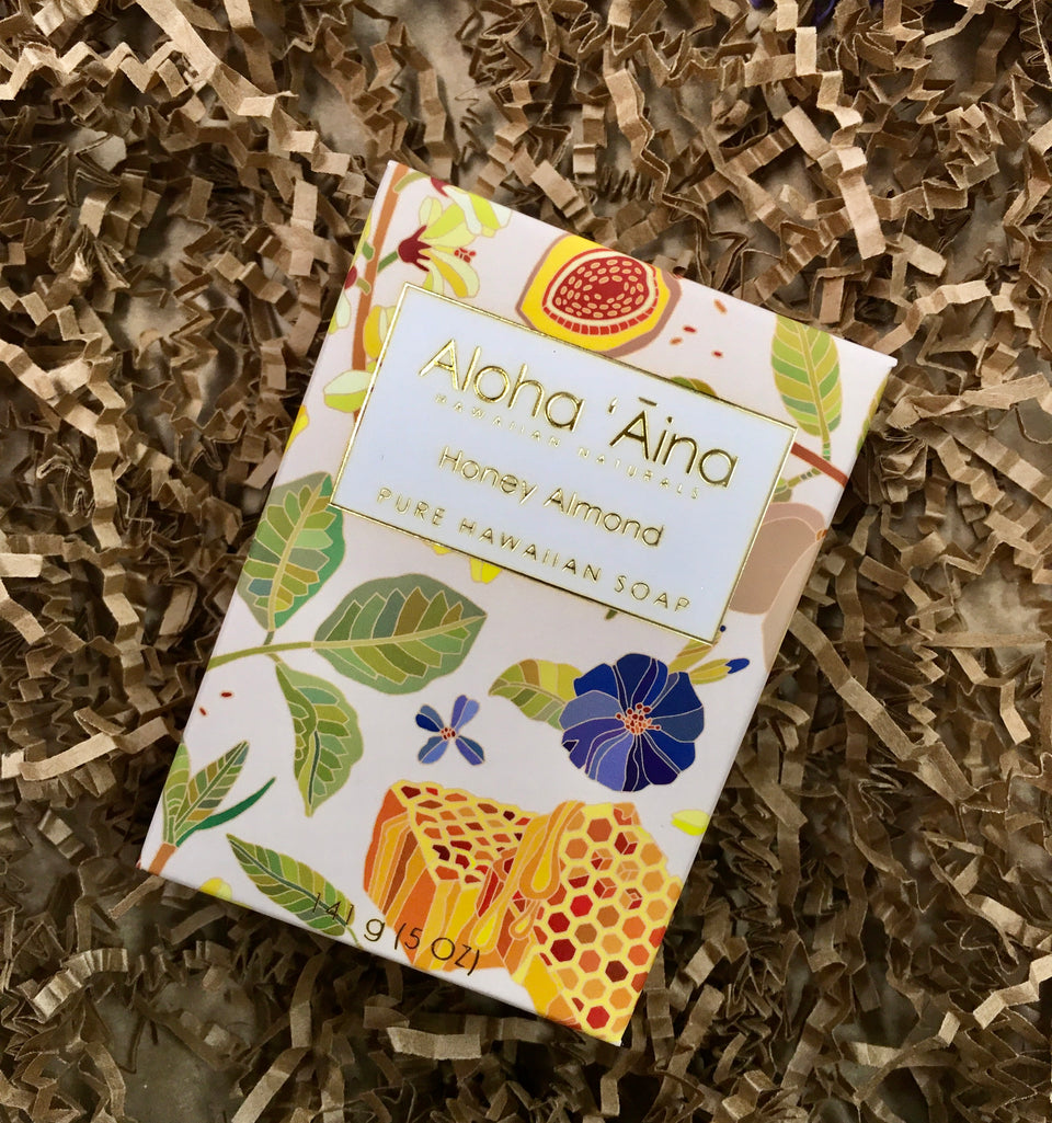 Close up of Aloha Aina Honey Almond Soap
