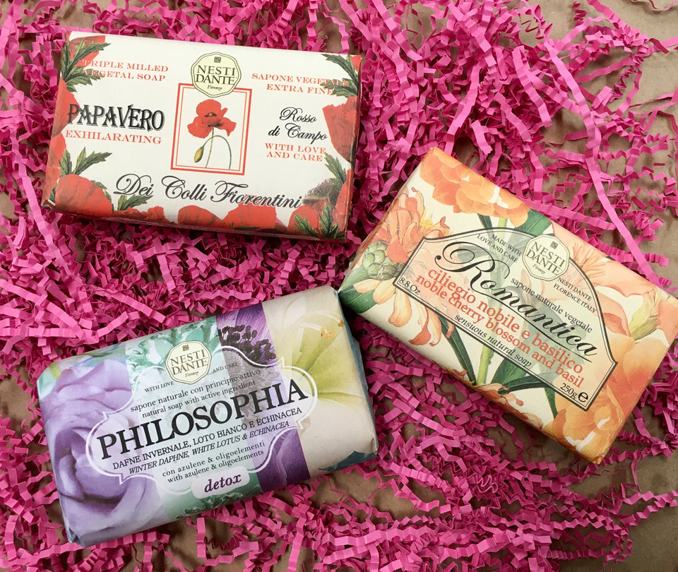 poppy soap, detox soap and noble cherry soap