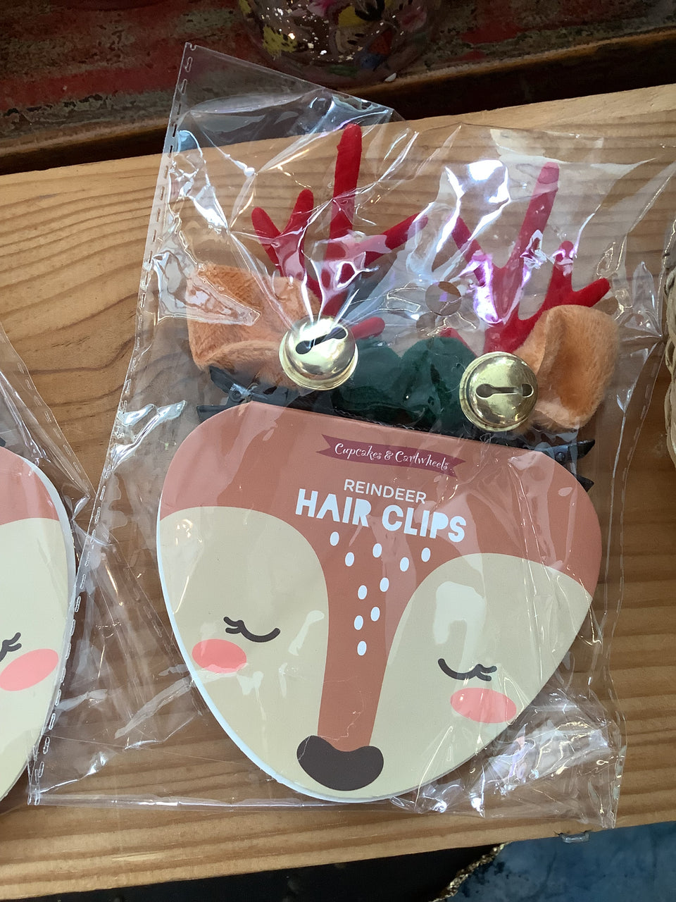 Festive holiday hair clips