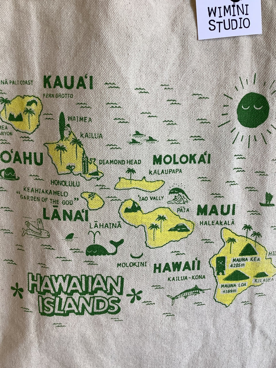 Detail of Hawaiian Islands tote