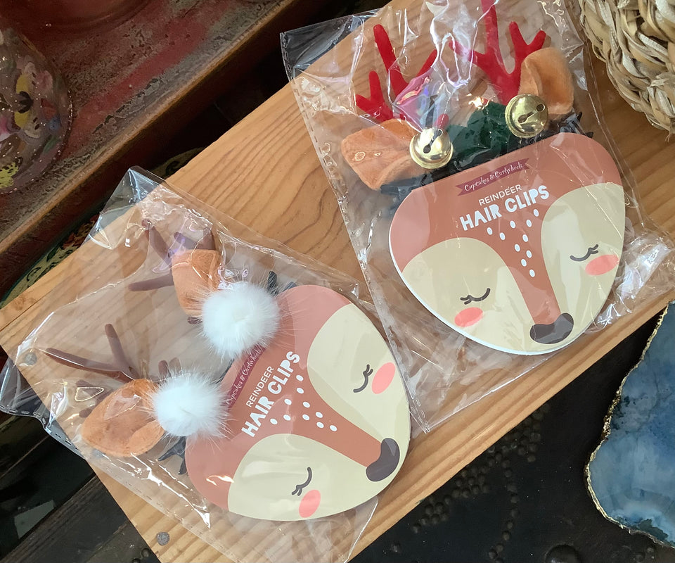 Festive holiday hair clips