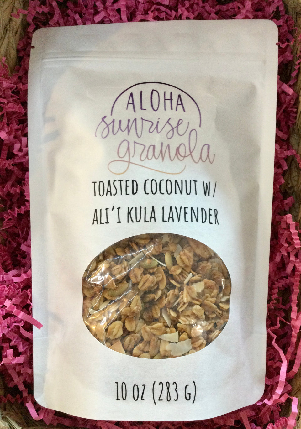 Package of aloha sunrise granola 