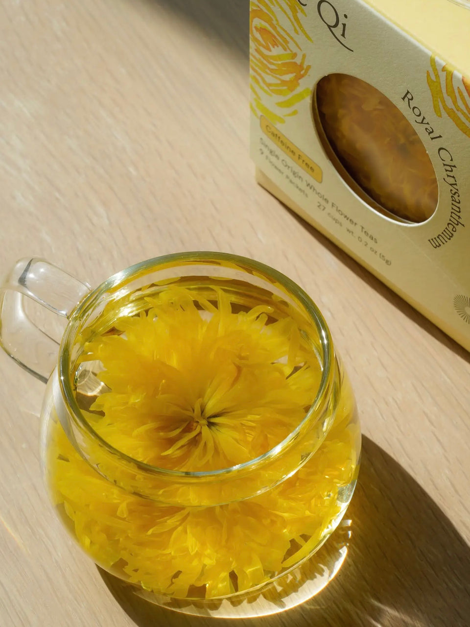 Close up of the Blooming tea
