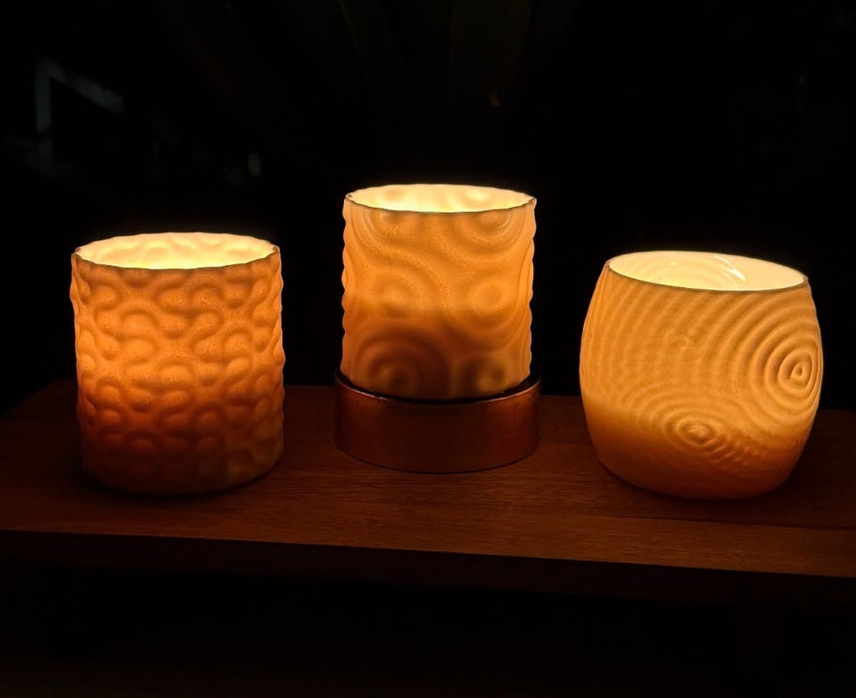 Porcelain candles locally created