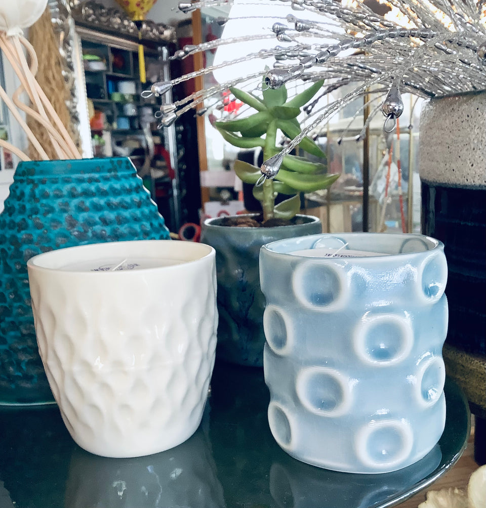 Porcelain candles locally created