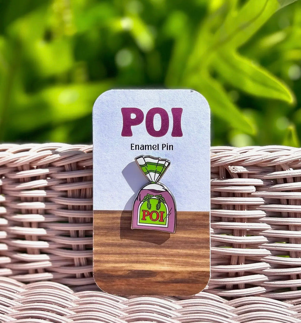 Enamel pins made by artist Mahea Leah
