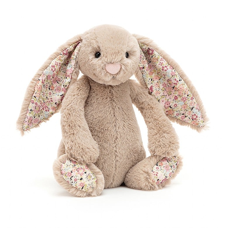 Beige bunny flowered feet and ears