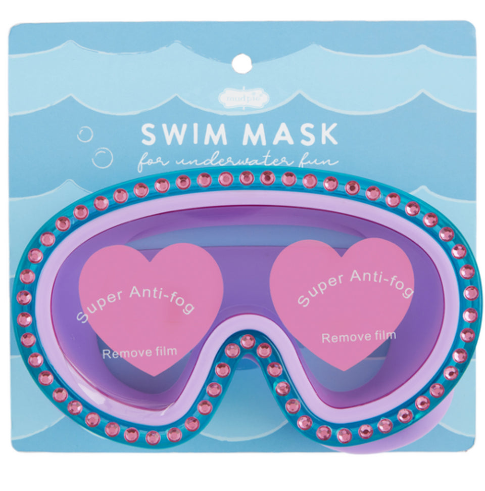 Purple swim goggles mask from mud pie