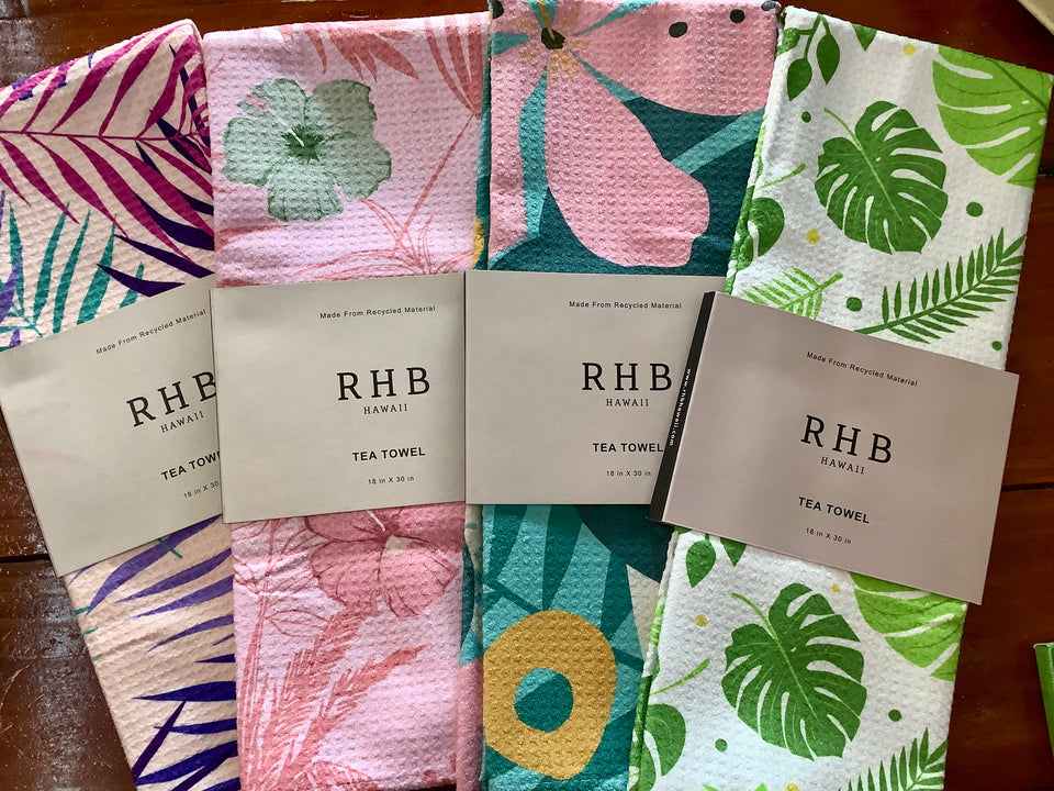 Examples of bright spring RHB Tea towels