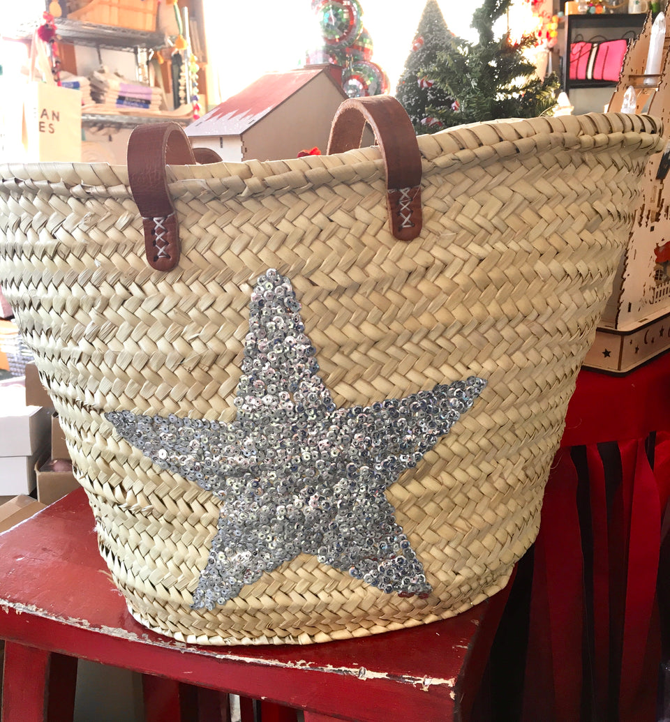 Tote bag with silver star