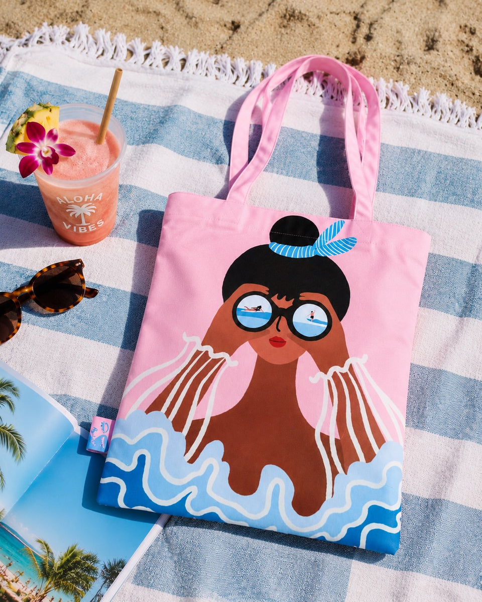 Tote by local artist Angela Wan - Includes free delivery on Oahu!