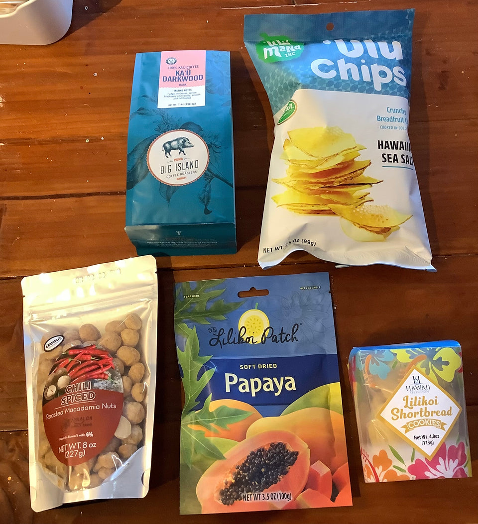 Hawai’i’s favorite snacks! Free delivery in a tote or basket