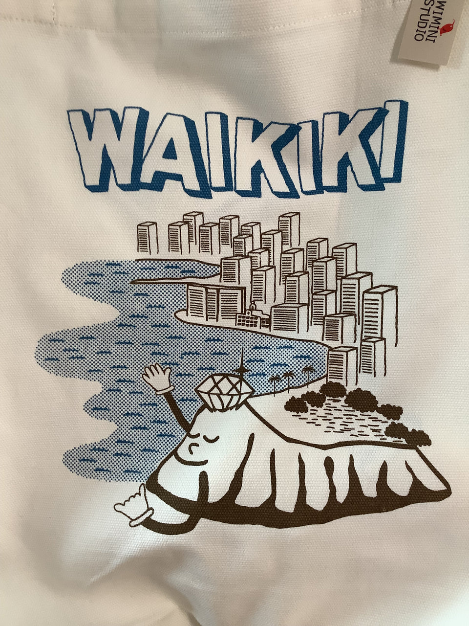 Waikiki Daimond Head Tote - Includes free delivery on Oahu