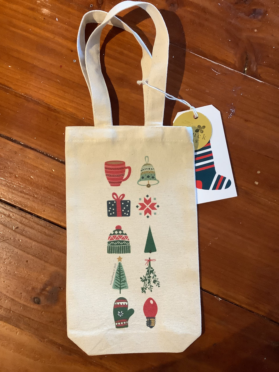 Mini holiday designs wine bag