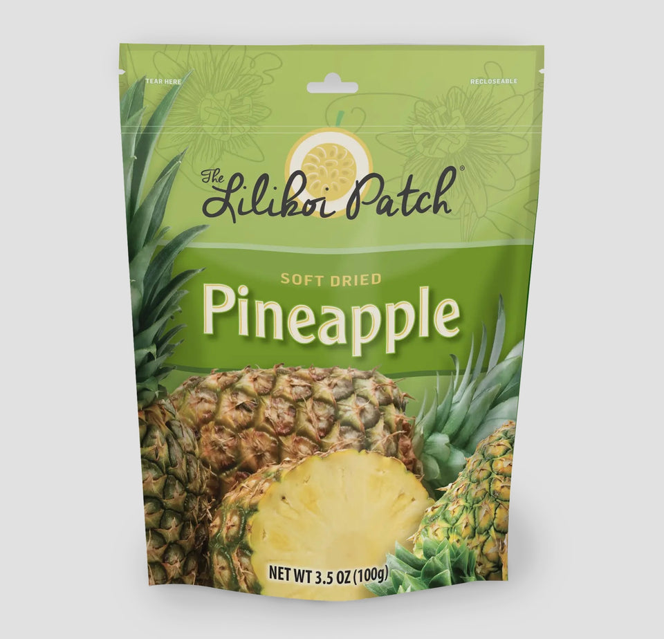Package of soft dried pineapple - photo from manufacturer The Lilikoi Patch
