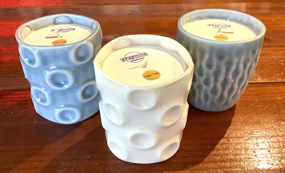 Porcelain candles locally created