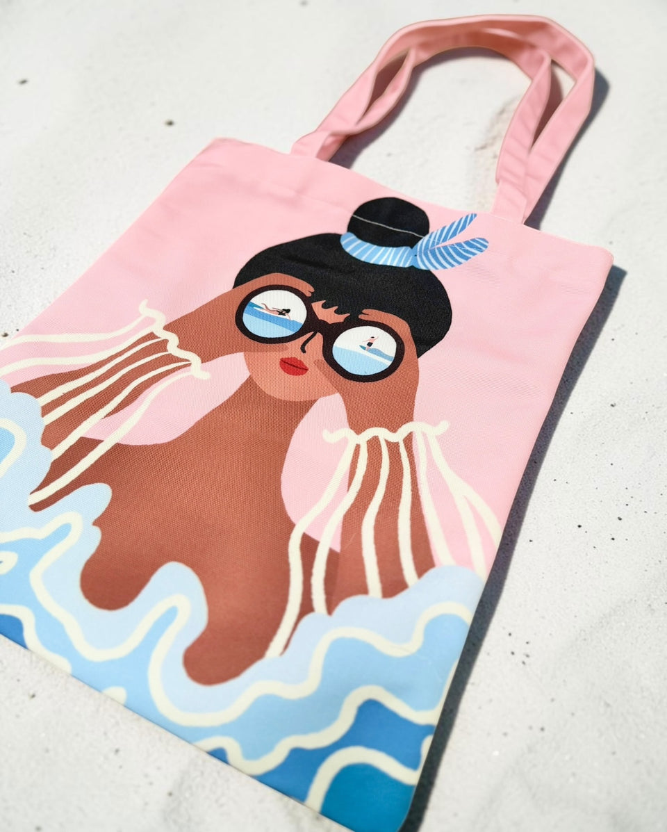 Tote by local artist Angela Wan - Includes free delivery on Oahu!
