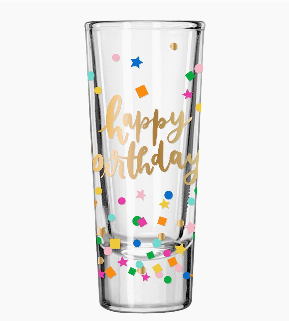 Birthday shot glass