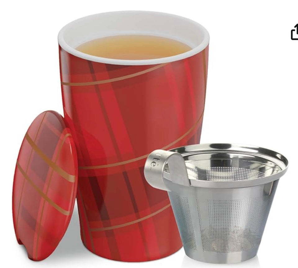 Warming joy cup showing infuser