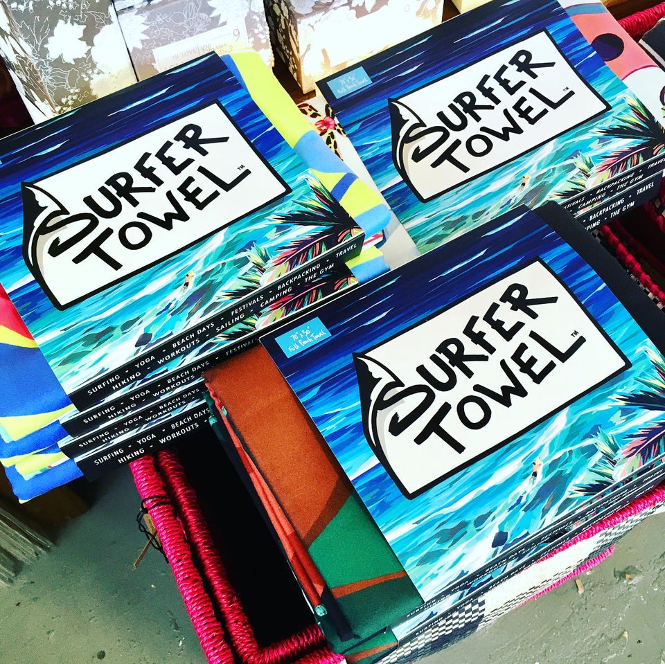 folded packaged beach towels
