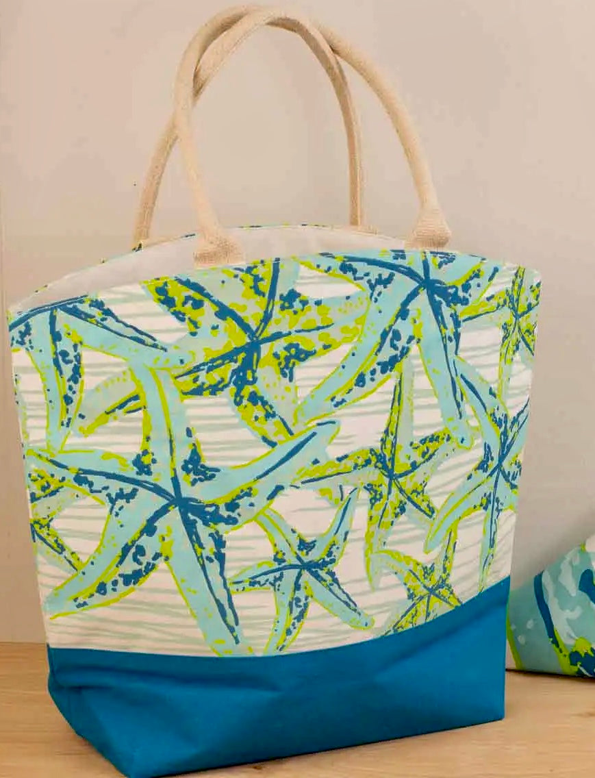 Starfish Beach Tote (Blue) - includes free delivery on Oahu!