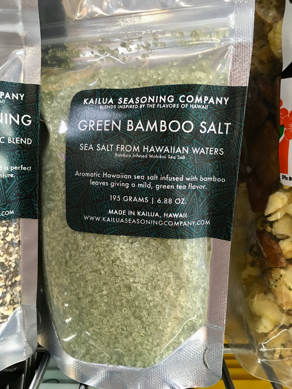 green bamboo salt package