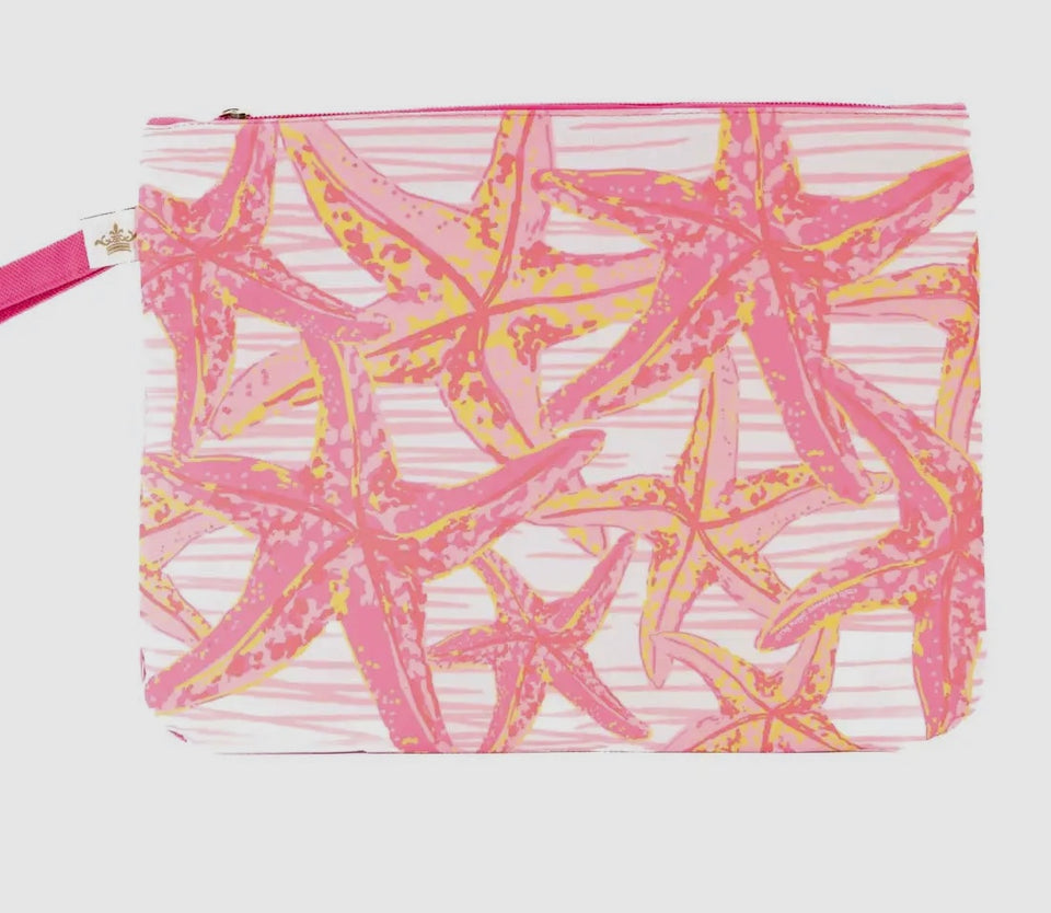 pink and orange pouch front