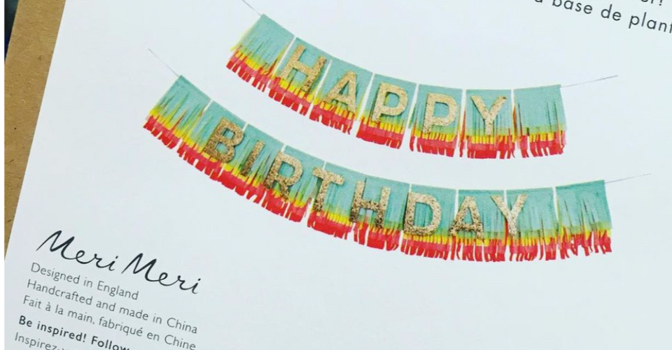 Paper Happy Birthday garland