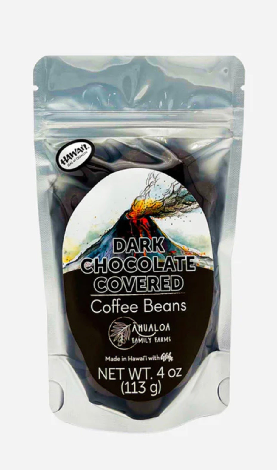 4 oz bag of dark chocolate covered coffee beans