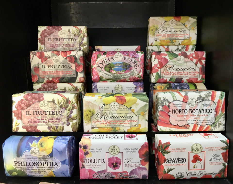 variety of wrapped italian soaps