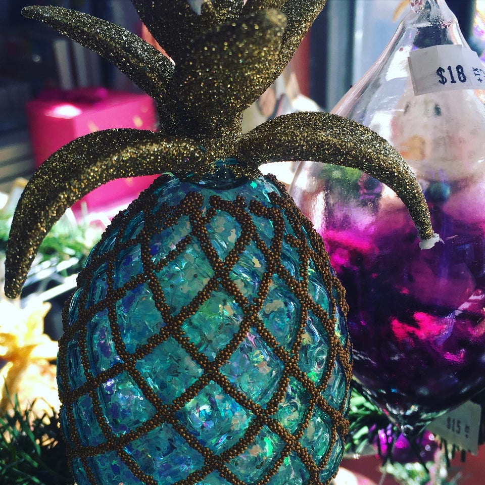 Glass Pineapple Ornament