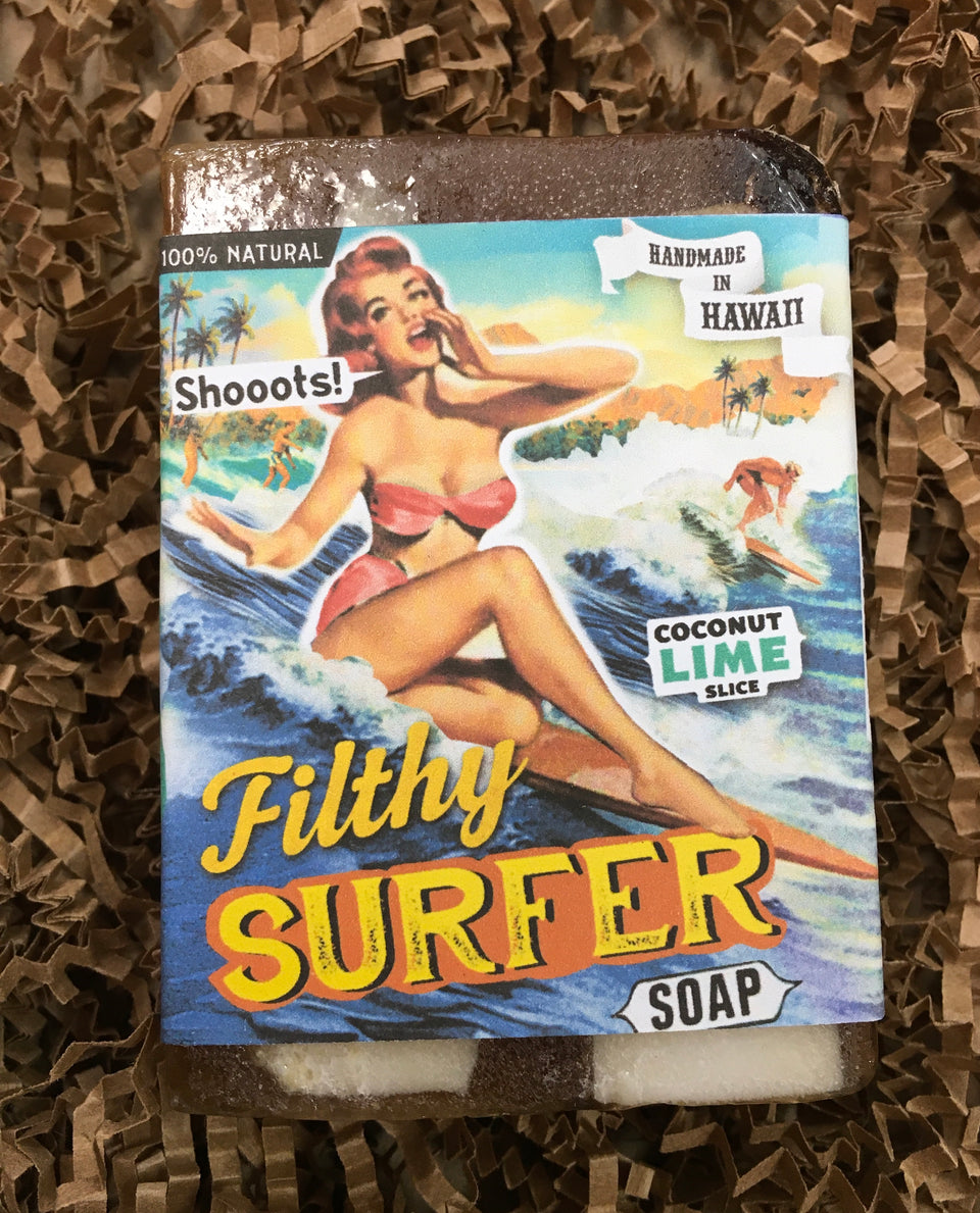 close up of filthy surfer soap