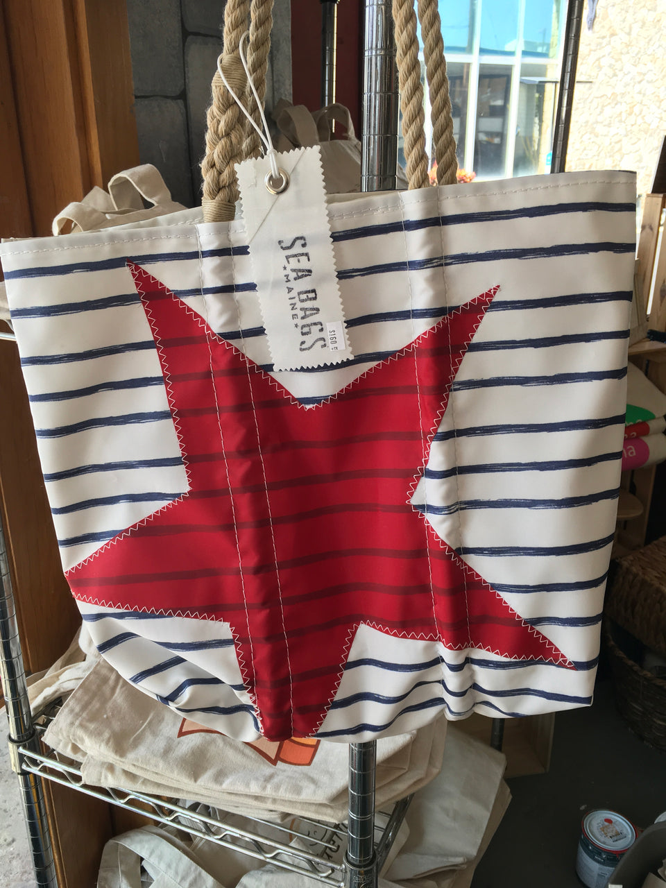 Red Star and stripe tote - includes free delivery on Oahu tote