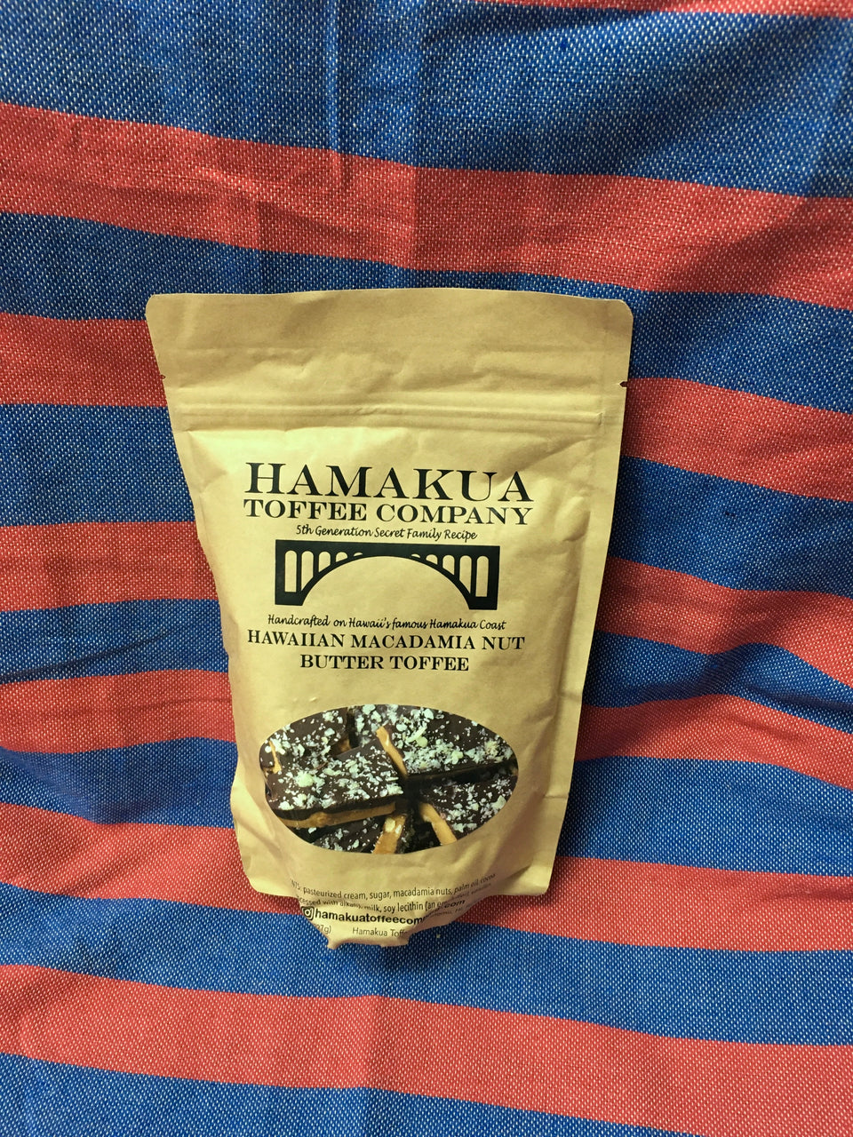 close up of hamakua toffee bag