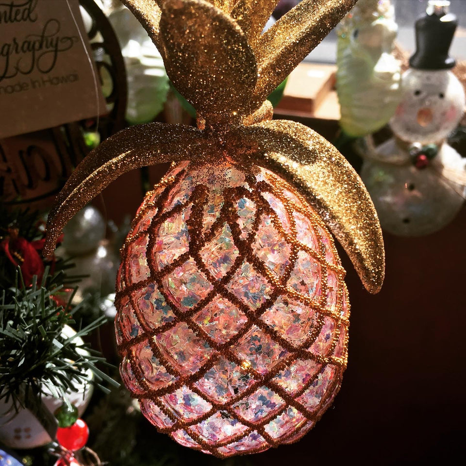 Glass Pineapple Ornament