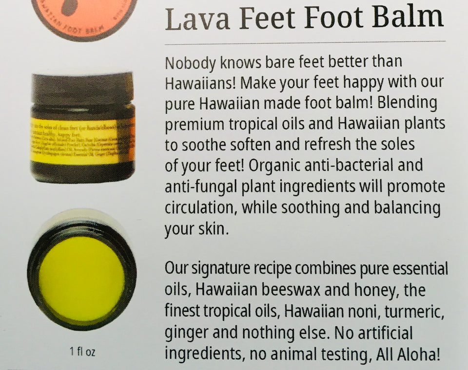 directions for lava feet foot balm 