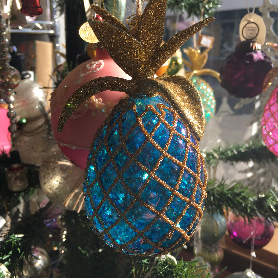 Glass Pineapple Ornament