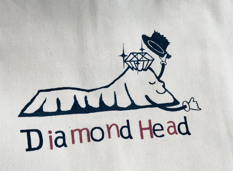 Close up of daimond head print 