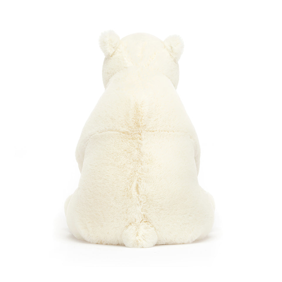 stuffed polar bear back view
