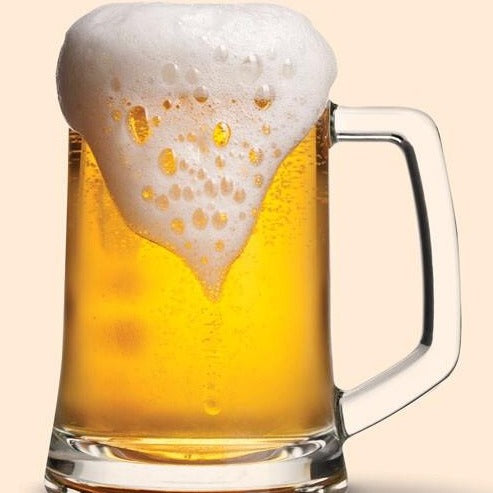 photo of bubbling over beer stein