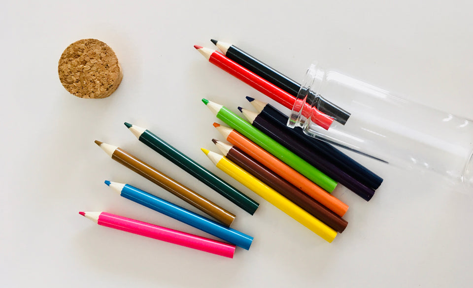 Mini set of colored pencils - great for traveling